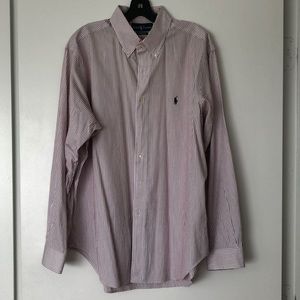 Ralph Lauren Red & White striped Dress Shirt